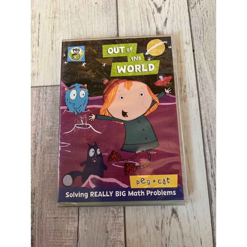 Peg + Cat "Out Of This World" DVD Solving Really Big Math Problems PBS Kids New